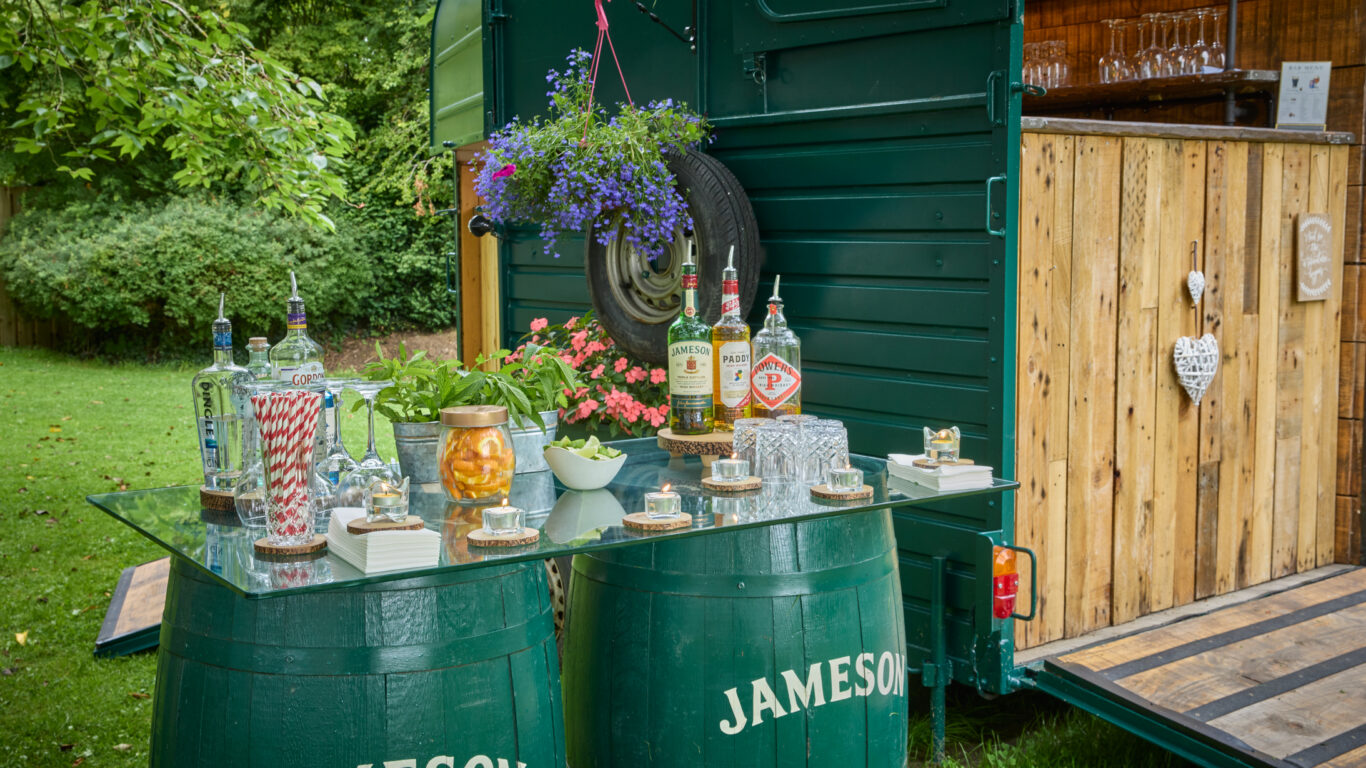 Gin bar set up